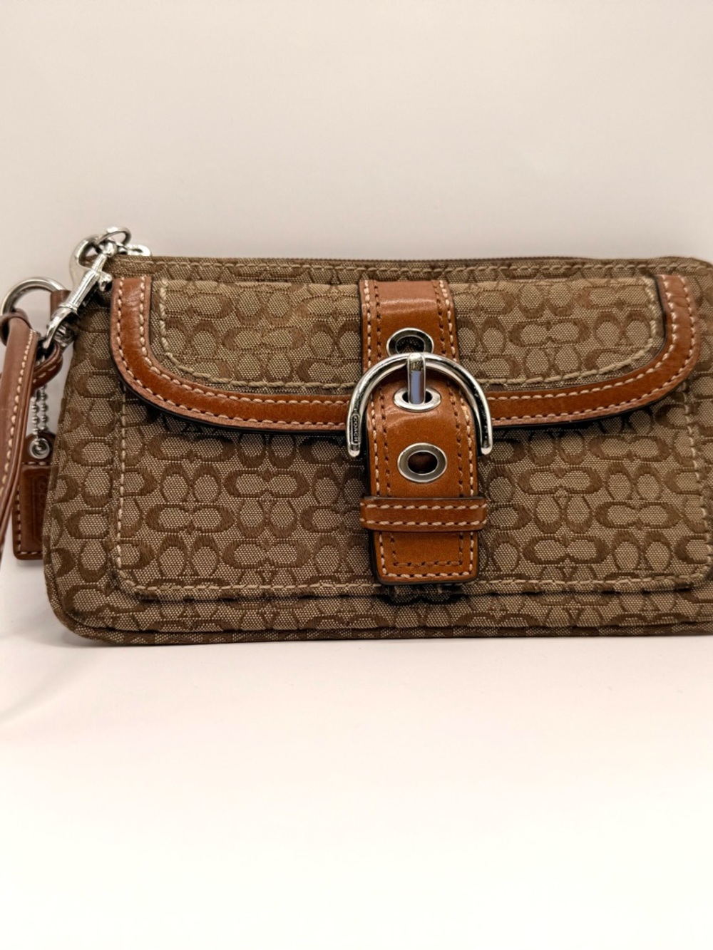 Vintage Coach Y2K SoHo Signature Wristlet Wallet